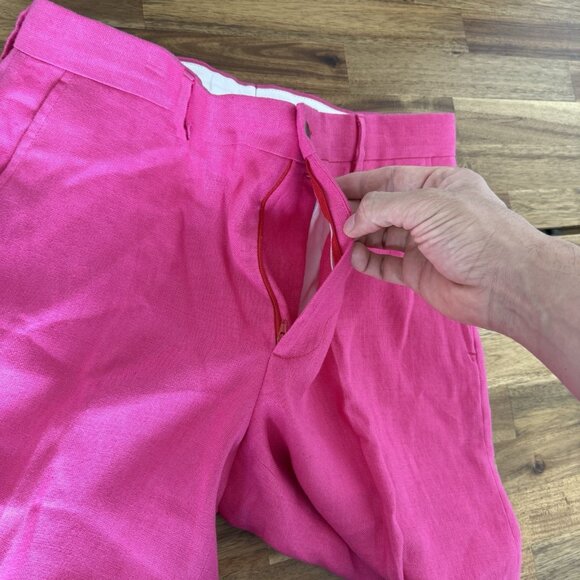 ANDERSON & SHEPPARD Savile Row Chino Shorts - Fuchsia - Size 32 Old Money Preppy - Picture 5 of 9